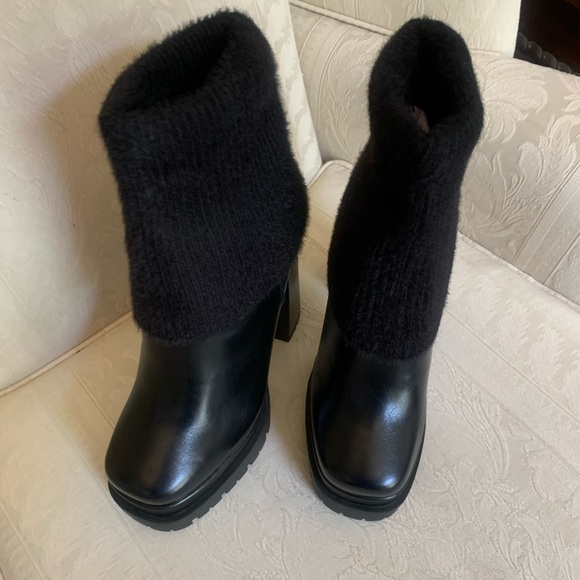 Dolls Kill Black Platforms Ankle Sock Boots BNIB - Picture 6 of 13